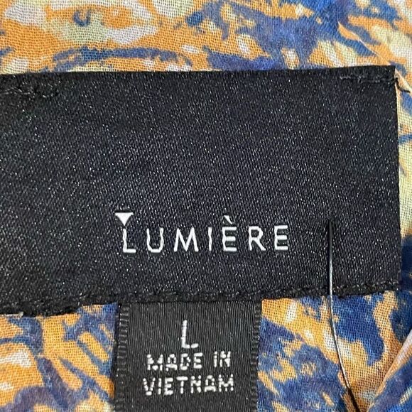 Urban Outfitters Lumiere Palm Tree Print Layered Tank Blouse Size L New - Picture 7 of 7